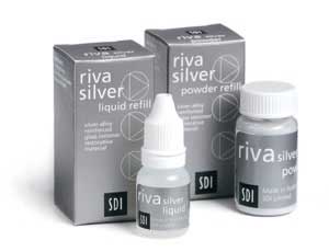 SDI Riva Silver Powder/Liquid Kit - Silver-Alloy Reinforced Glass Ionomer SDI Riva Silver Powder/Liquid Kit - Silver-Alloy Reinforced Glass Ionomer